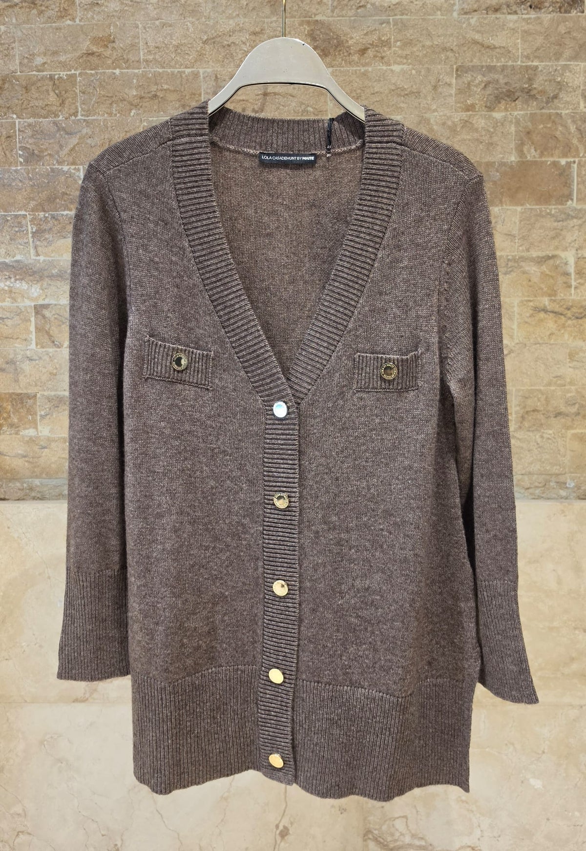 MF2611024 Wool Blend Melange Cardigan