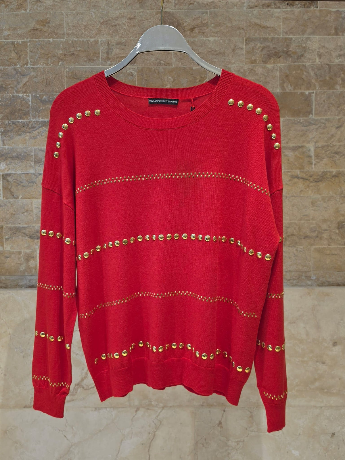 MF2611009 Striped Studded Sweater