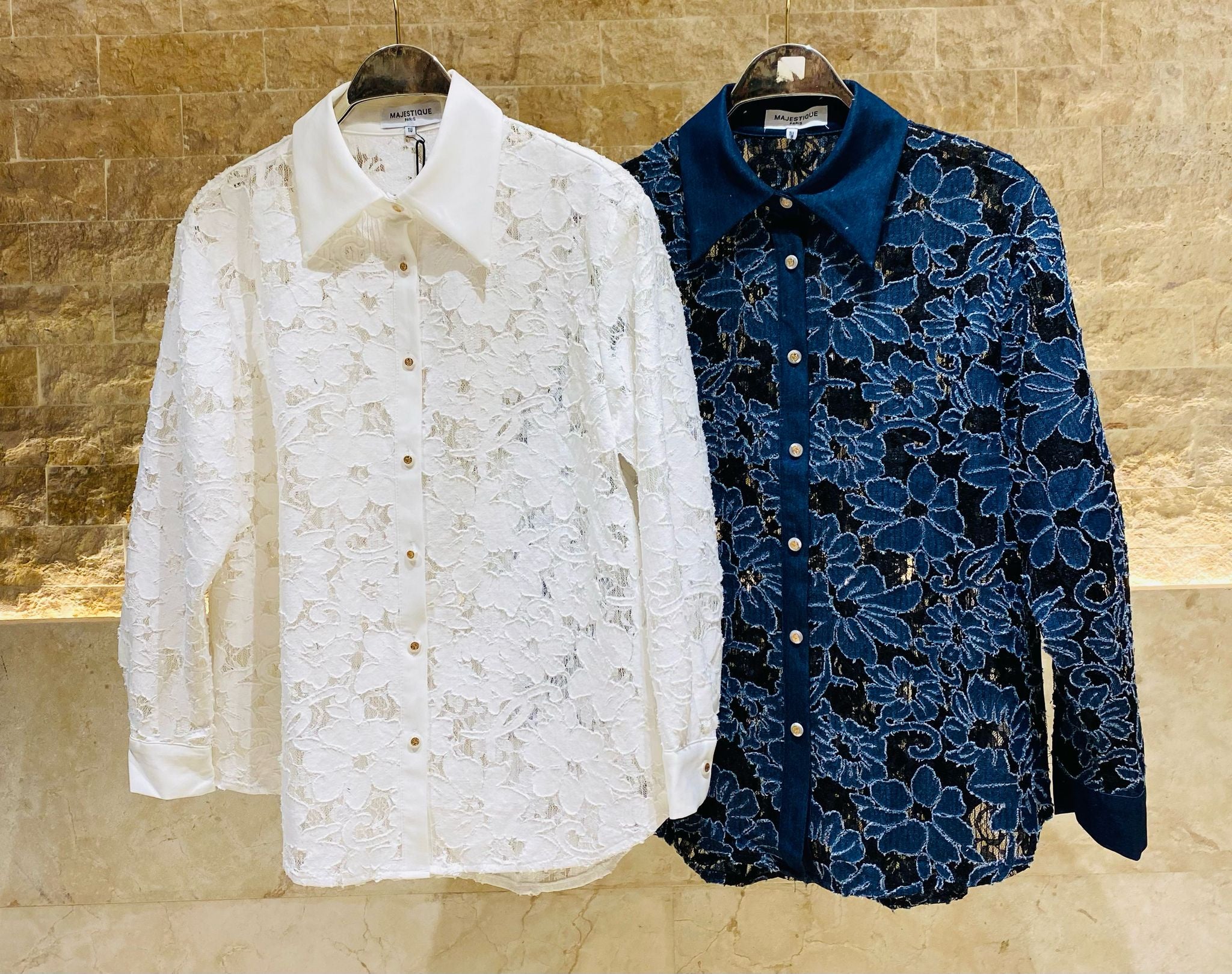 Floral Lace Structured Shirt MJ254848