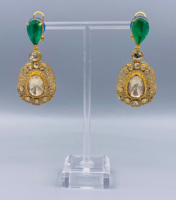 Green Tear Earrings