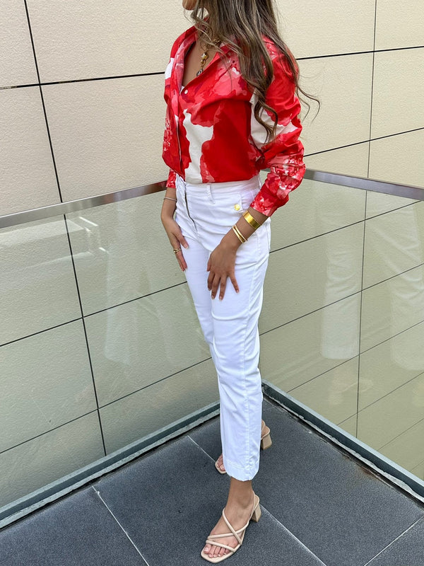 Red Floral Shirt - GT18655