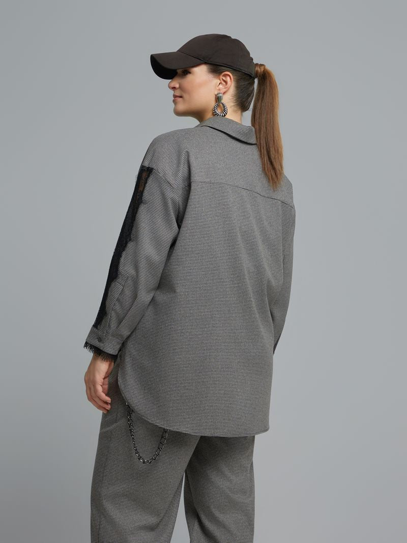 Lace Detail Shirt & Jogger Set 8601.3042/2066