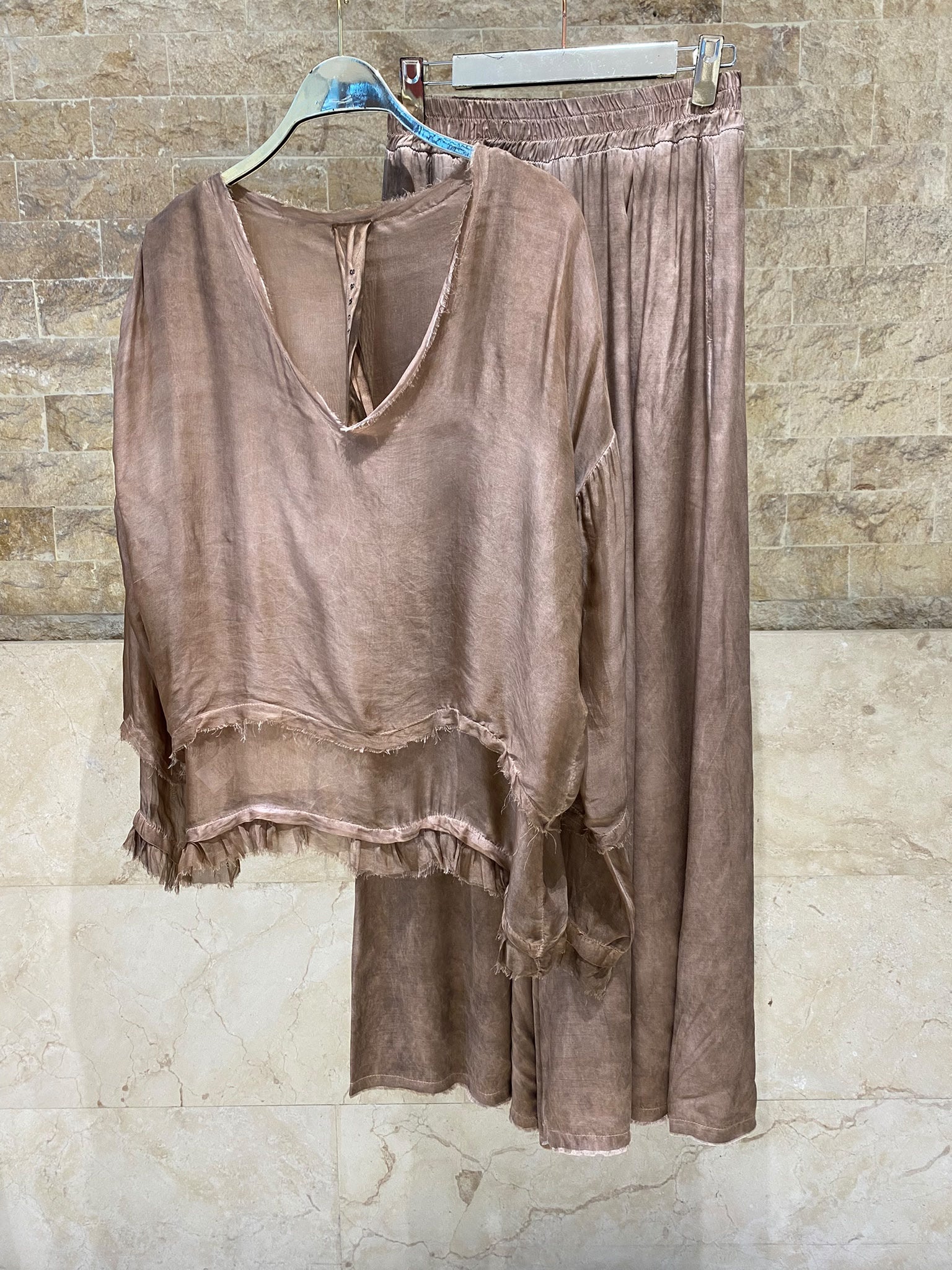 S25/S96 Semi Sheer Top and Pants بلوزة وبنطال شبه شفافين