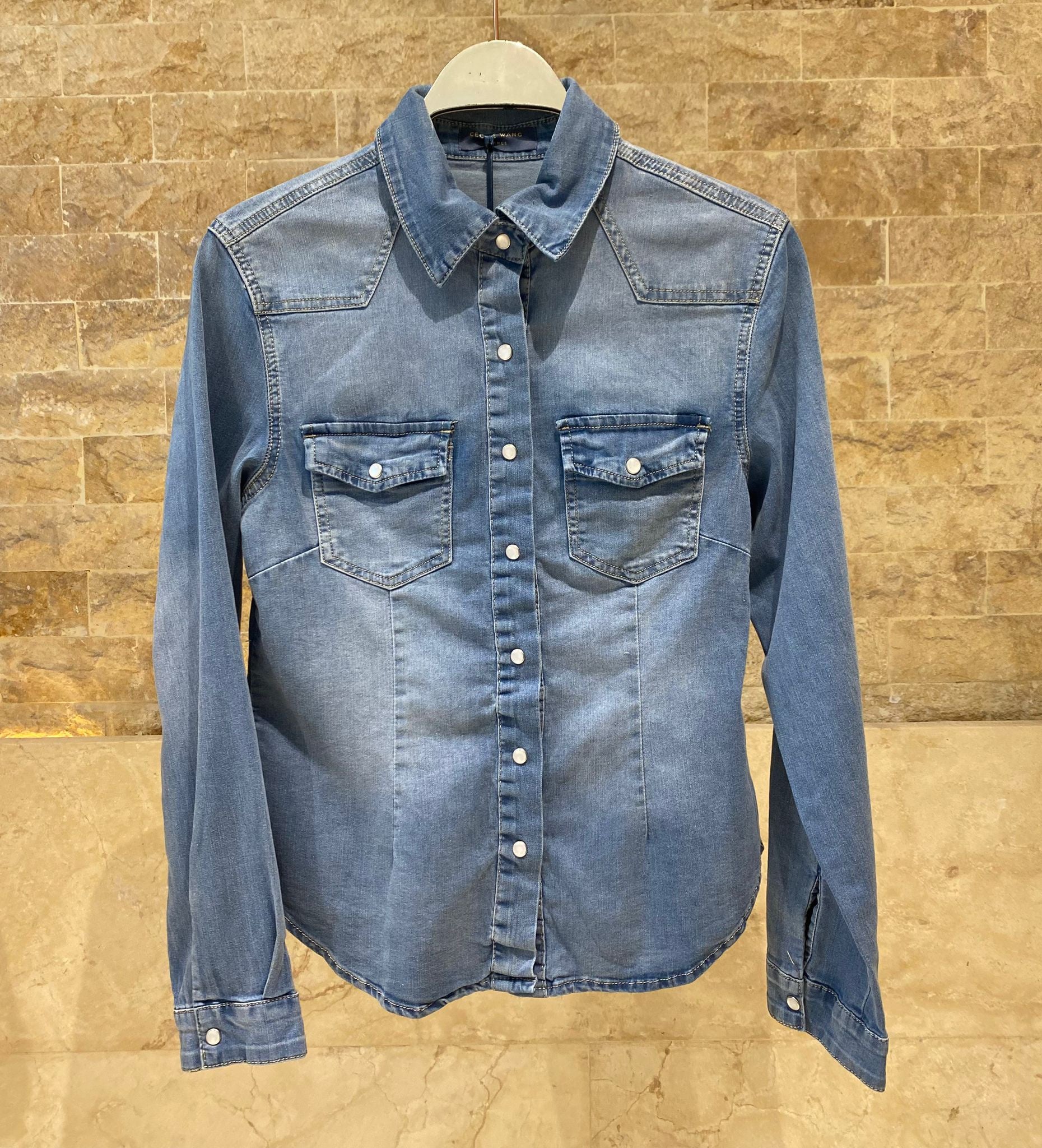 Classic Light Wash Denim Shirt SD9186