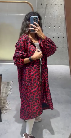 Hooded Animal Print Oversized Raincoat - MF2401001