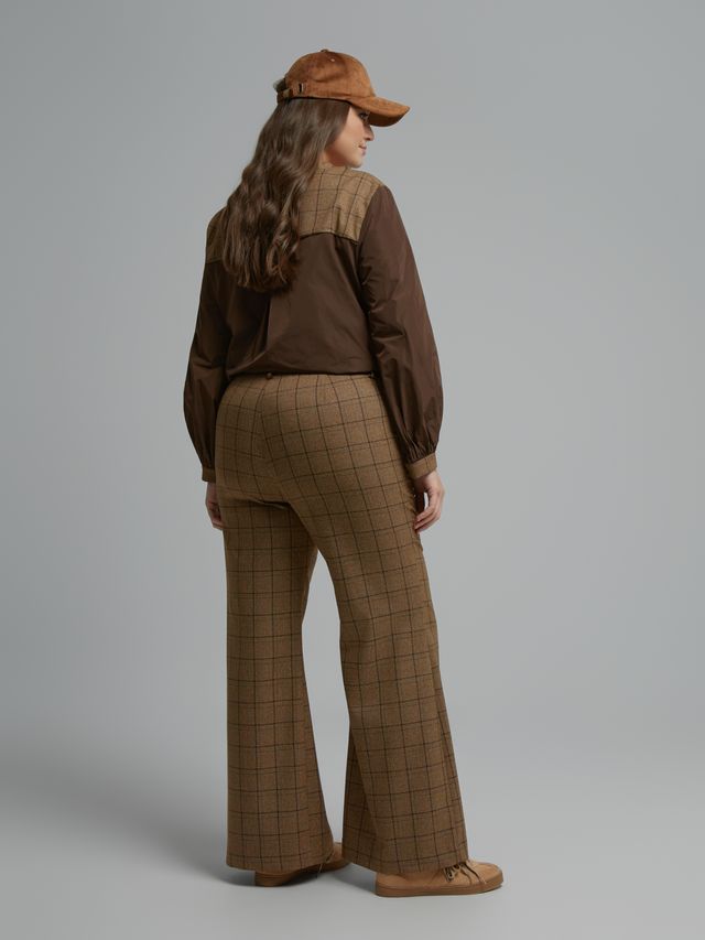 Checked Knit Top & Wide-Leg Trouser 8601.1016/2037