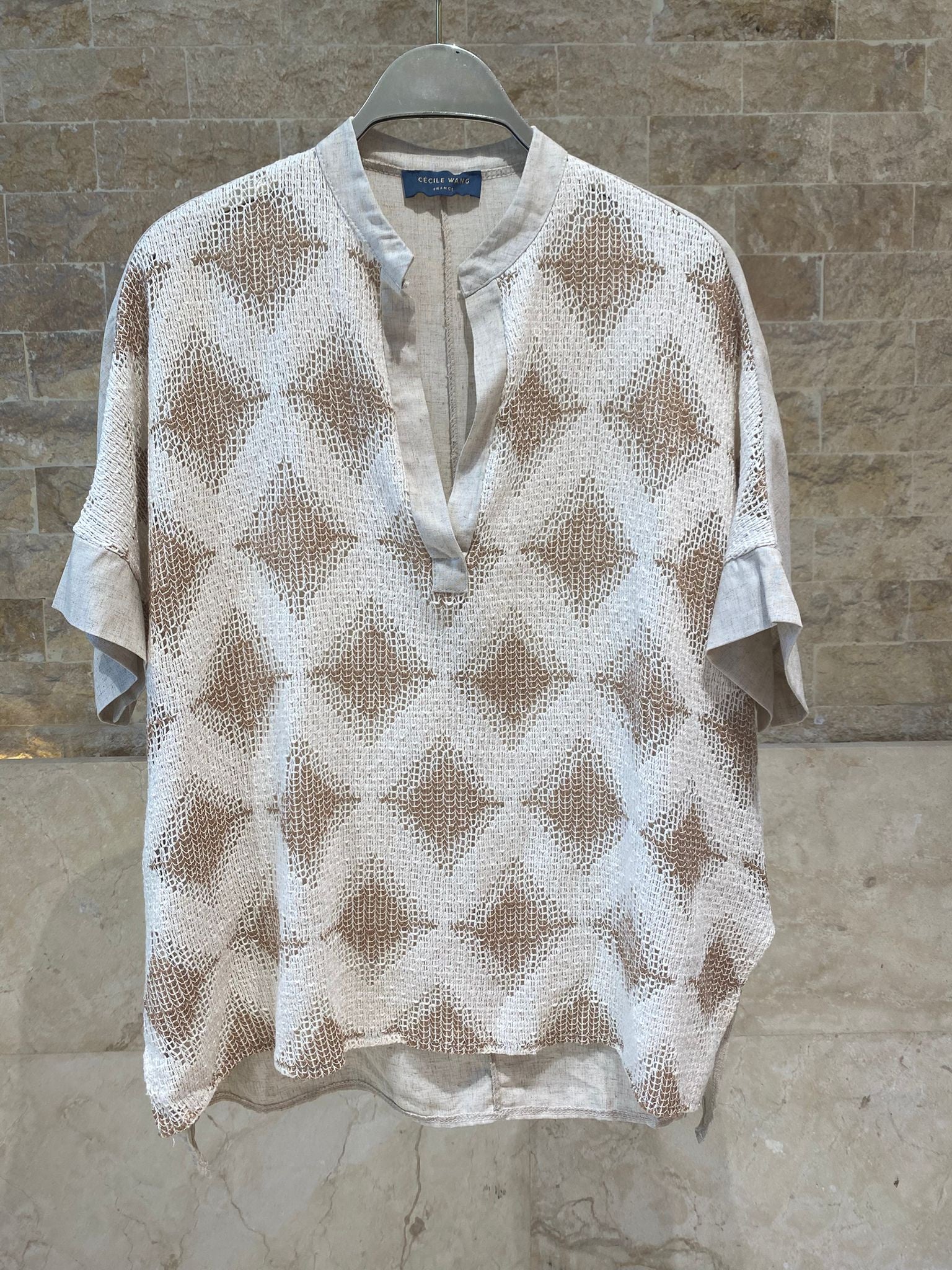 Weave Linen Loose Top TDM30821
