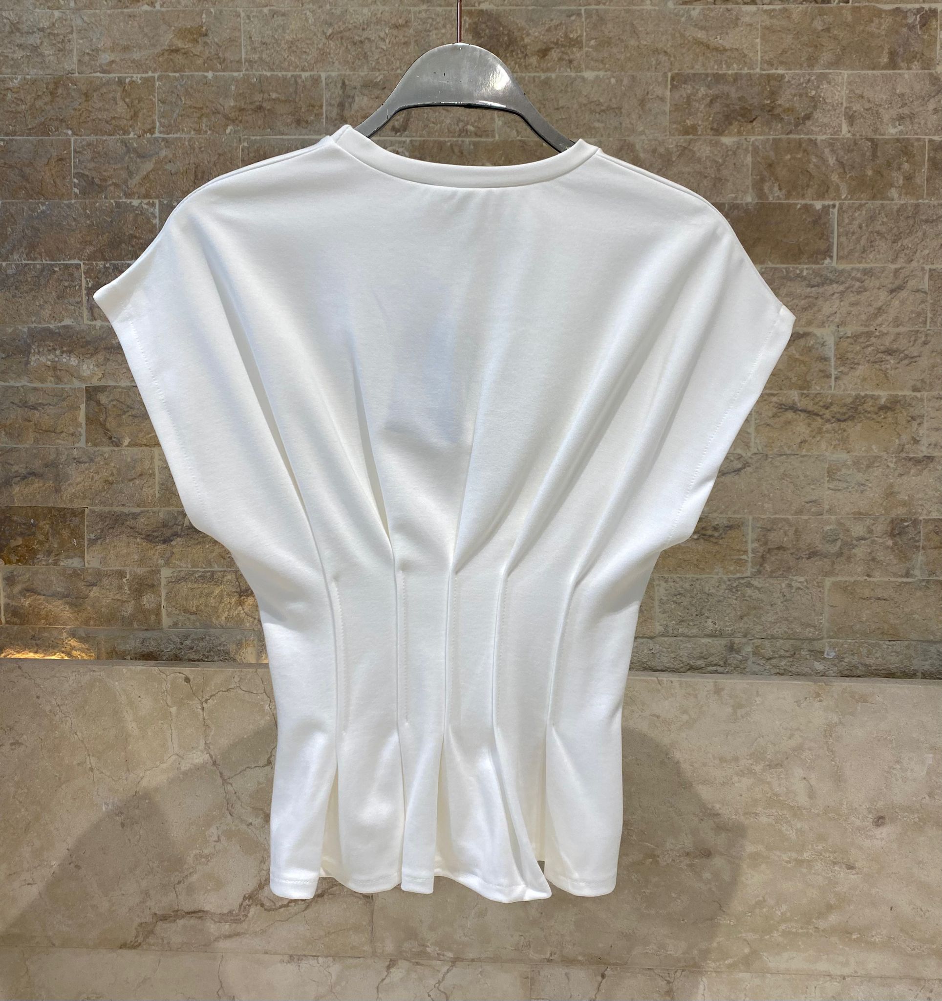 Structured Peplum Top – TDM71725 - Brown Loft