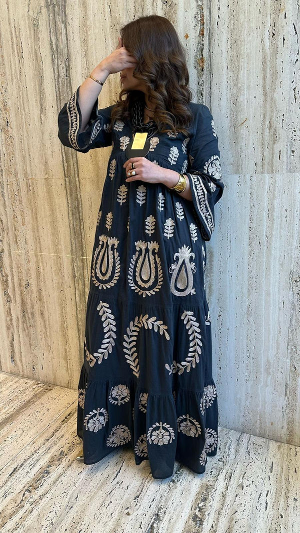 Black Long Kaftan Dress