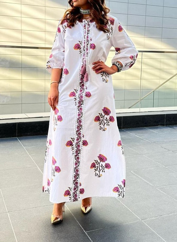 Long Cotton Poplin Dress - AWS2-640
