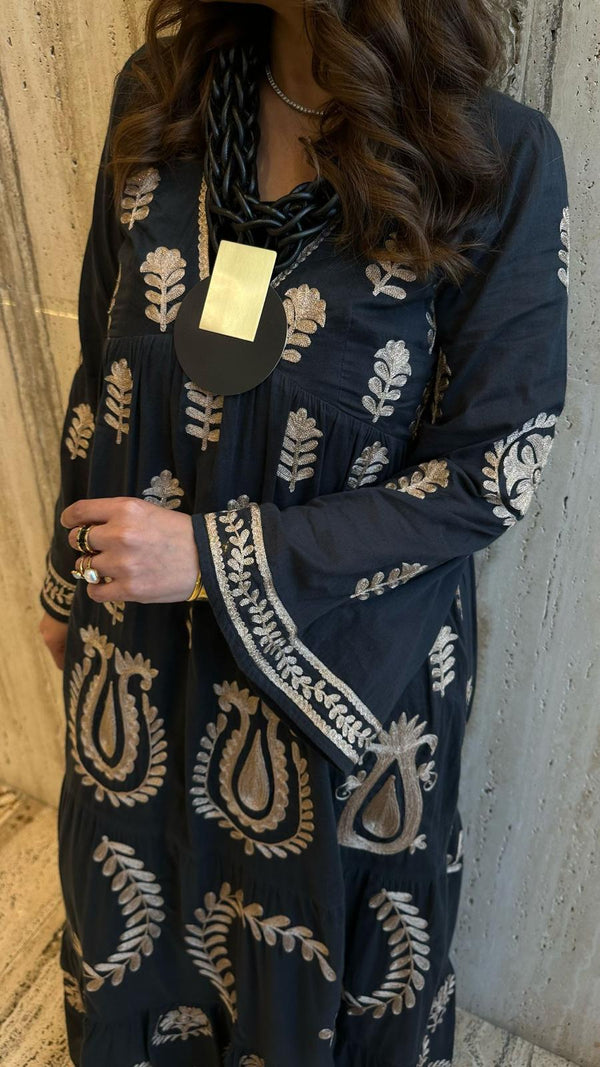 Black Long Kaftan Dress