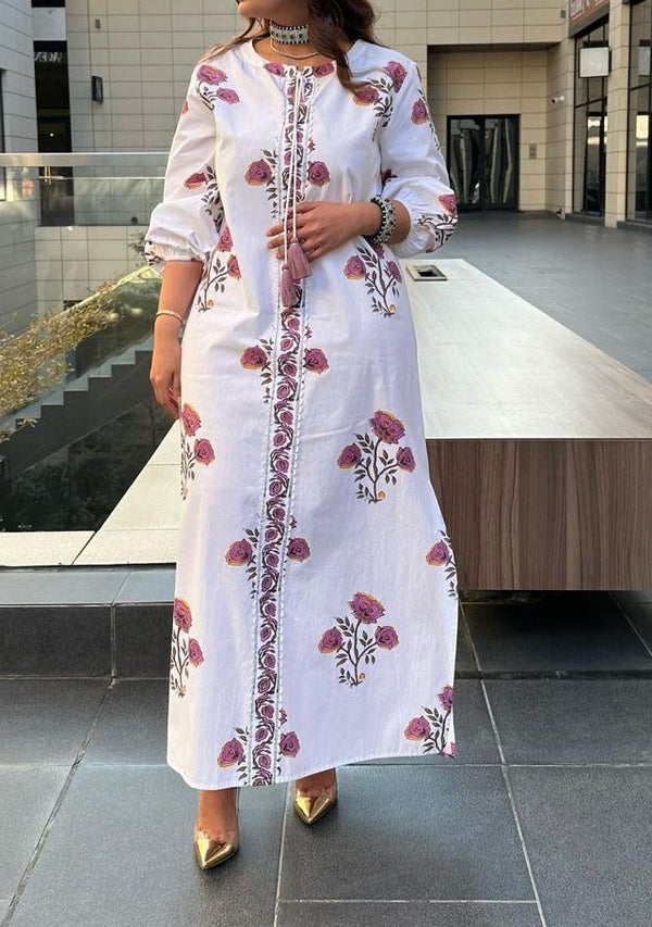 Long Cotton Poplin Dress - AWS2-640