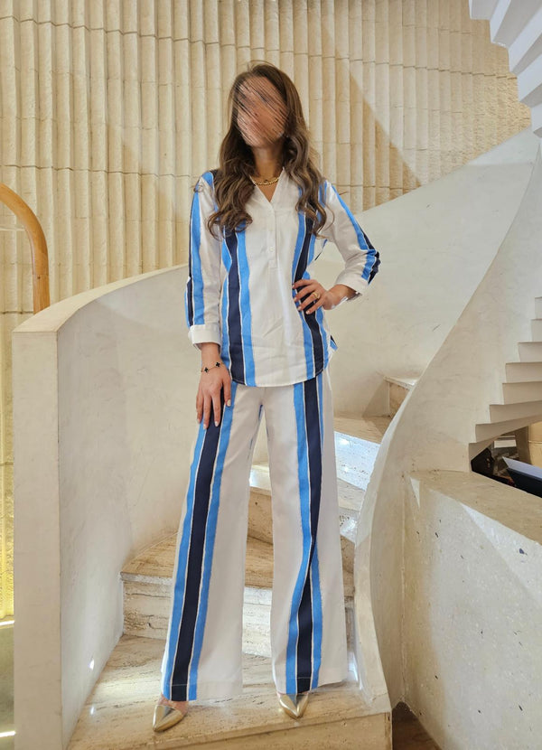 Carlota V Neck Half Buttoned Shirt - 32420