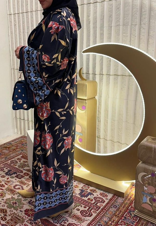 Printed Black Kaftan