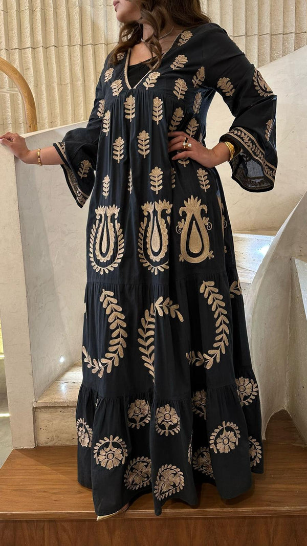 Black Long Kaftan Dress