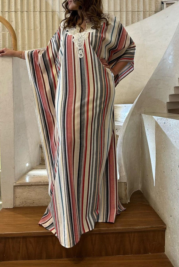 Long Striped Kaftan - AWS2-856
