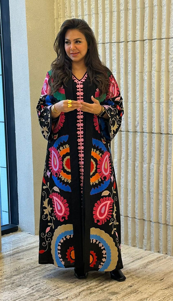 Embroidered Dress and Kaftan - AWS2-814