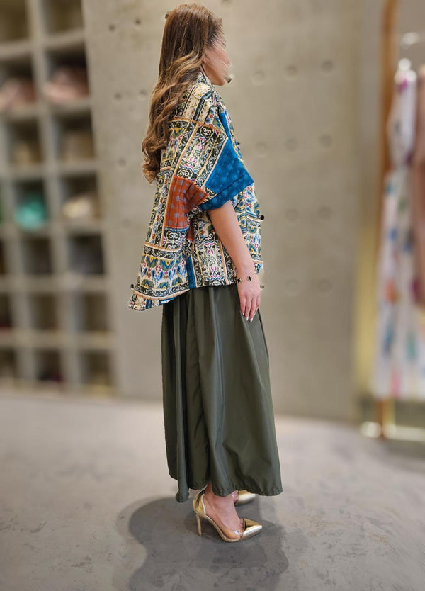 KD8018 كارديجان مبطن متعدد الألوان مطبوع