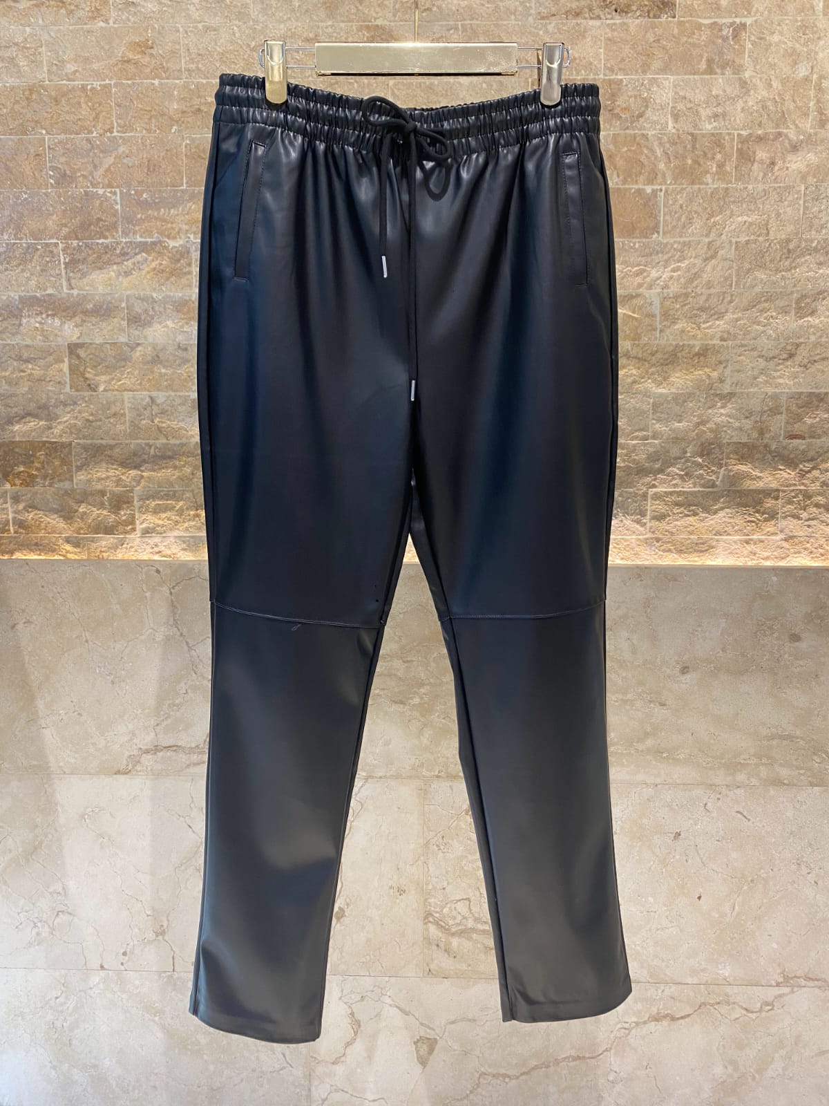 54-8081 Faux Leather Pants - Brown Loft