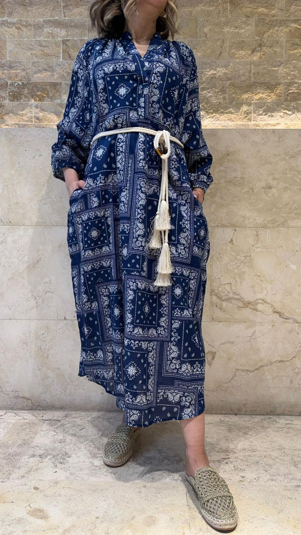 فستان بطبعة بندانا - 66954