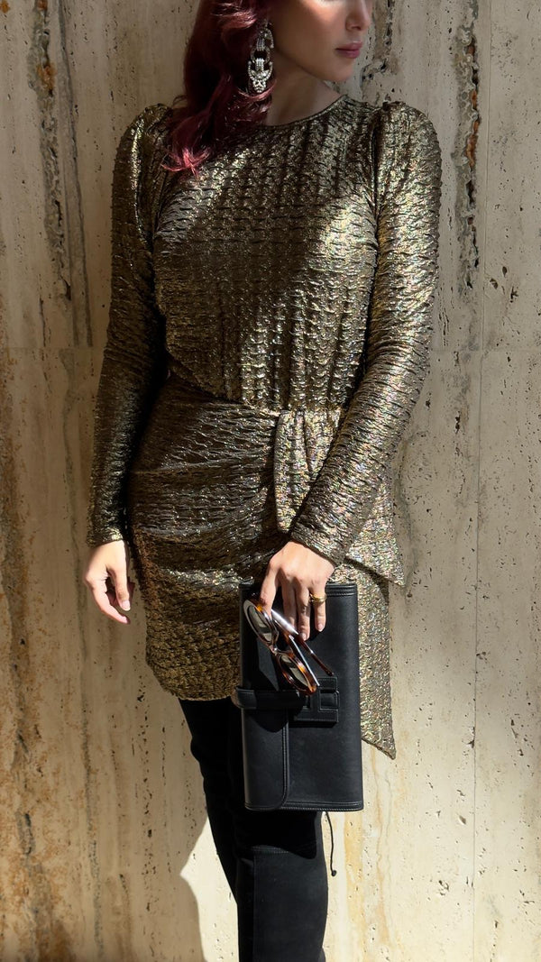 MF2416006 (Embellished Embossed Midi Dress) فستان ميدي منقوش