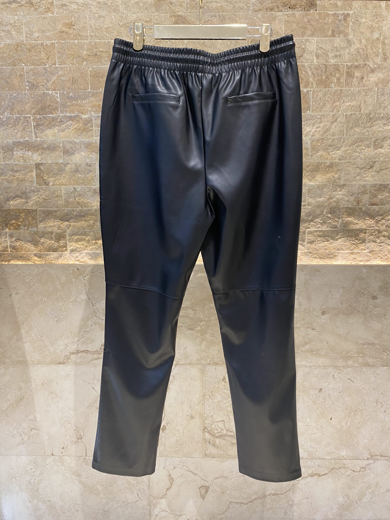 54-8081 Faux Leather Pants - Brown Loft