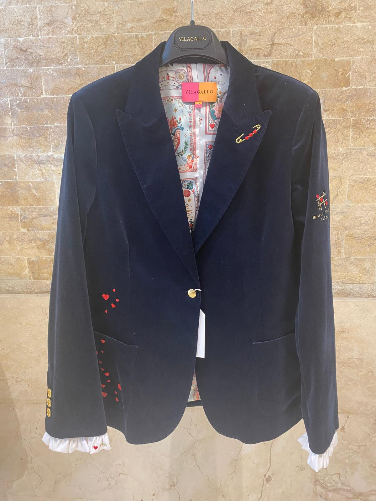 Navy Velvet Jacket 33863
