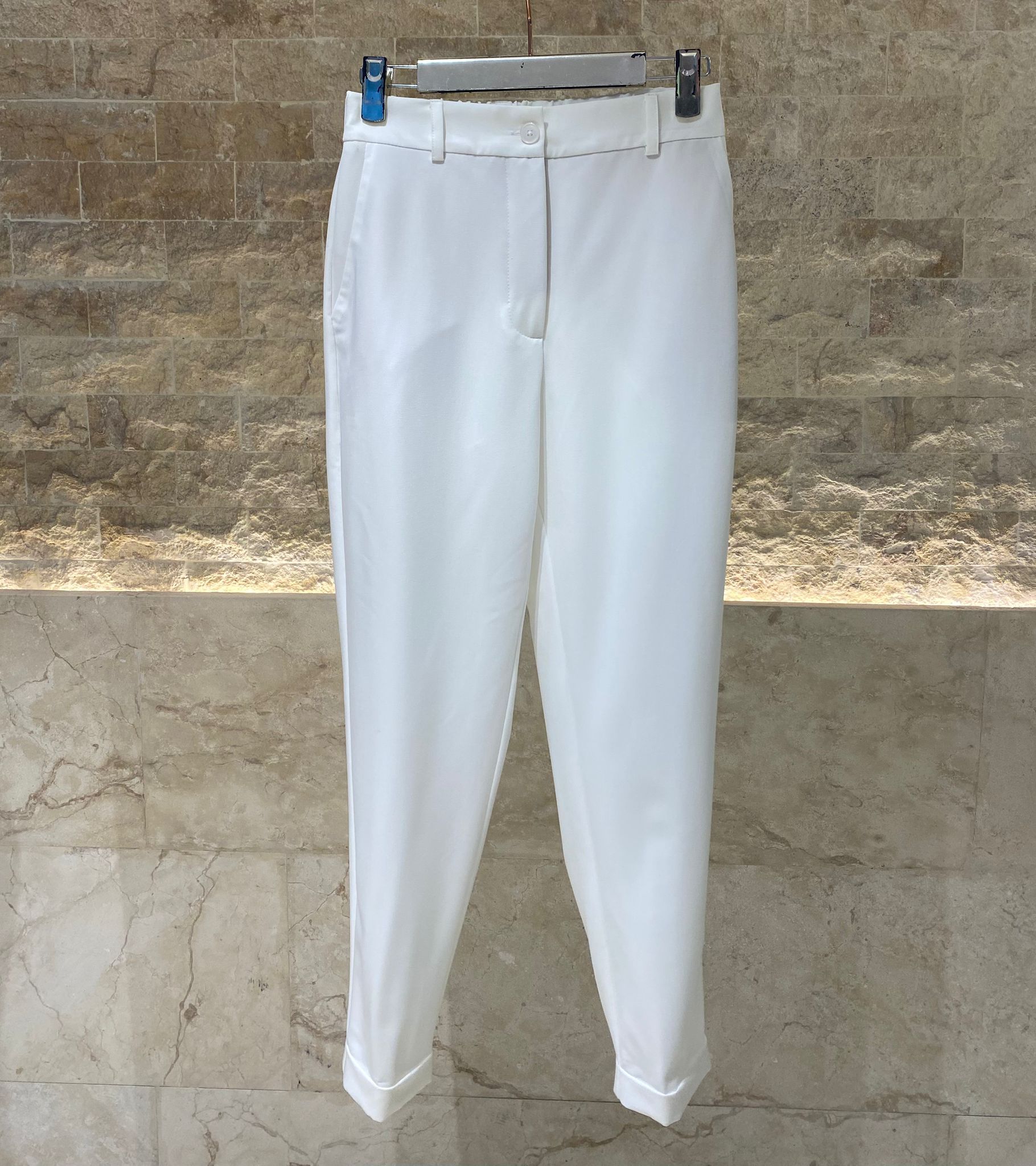 53-5150 High Waist Ankle Length Pants - Brown Loft