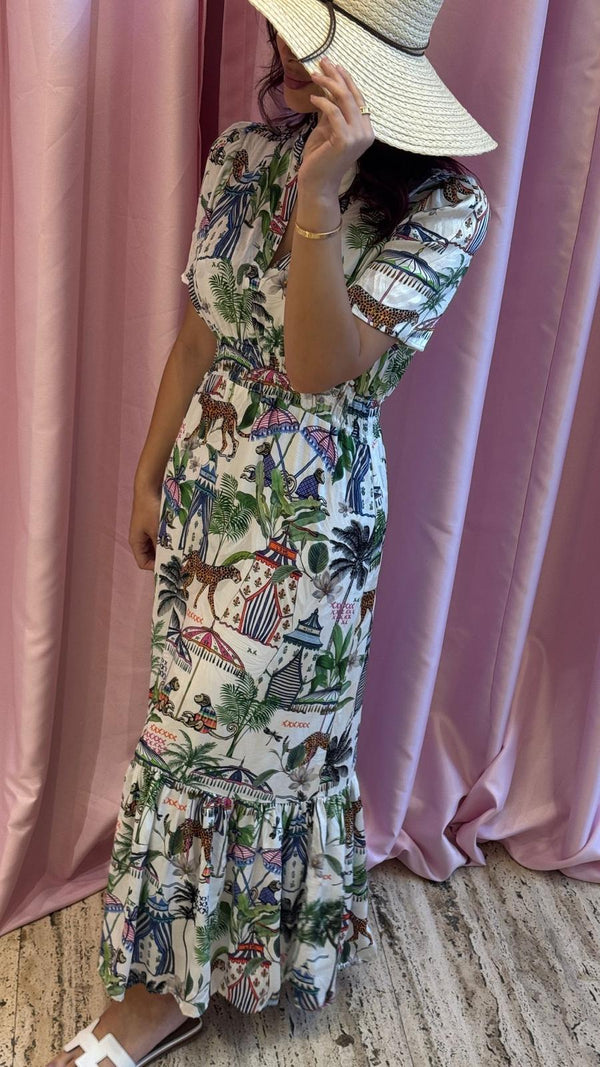 Jungle Print Dress - 32460