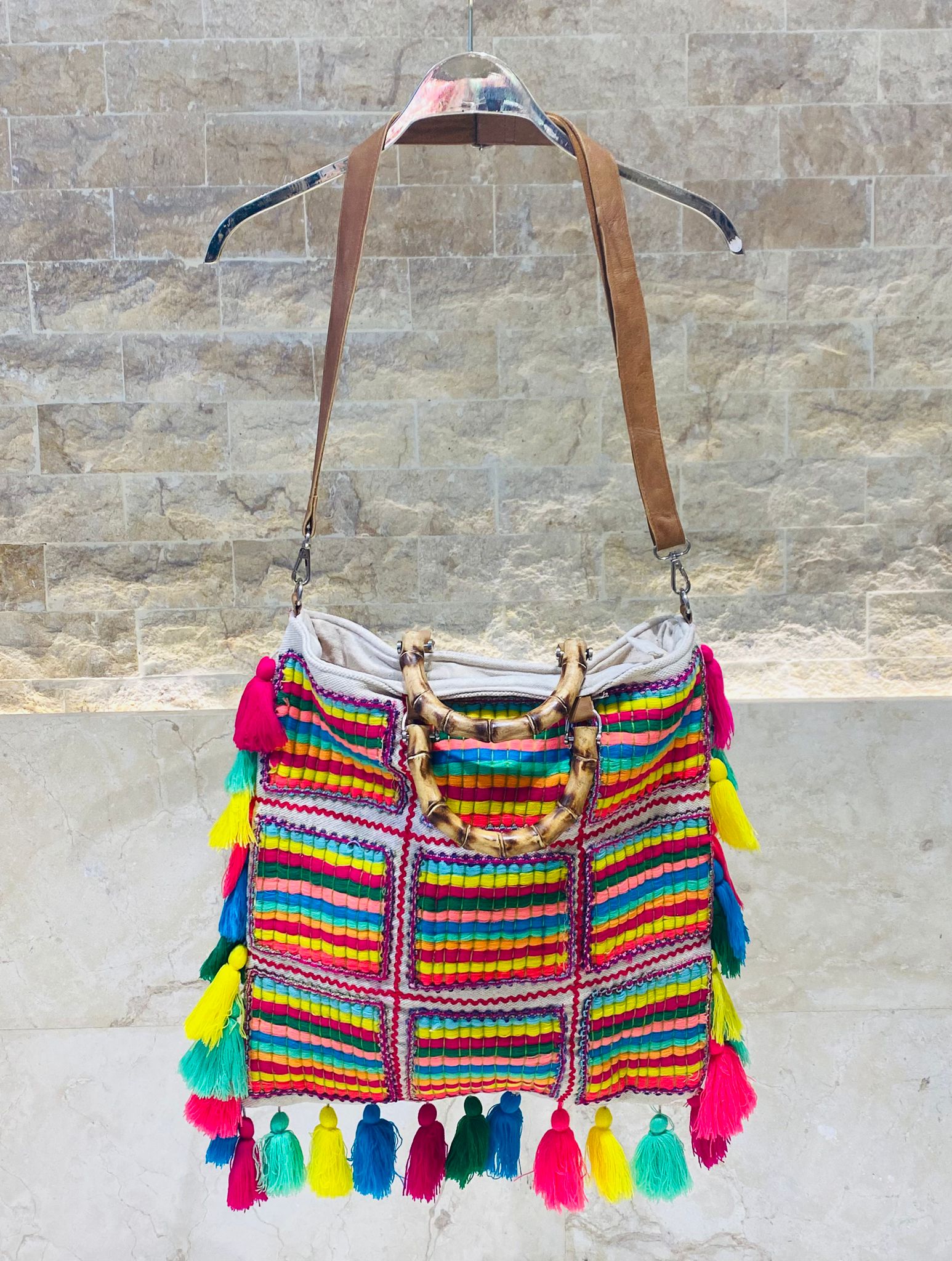 AM-BO003 Big Boho Handbag - Brown Loft