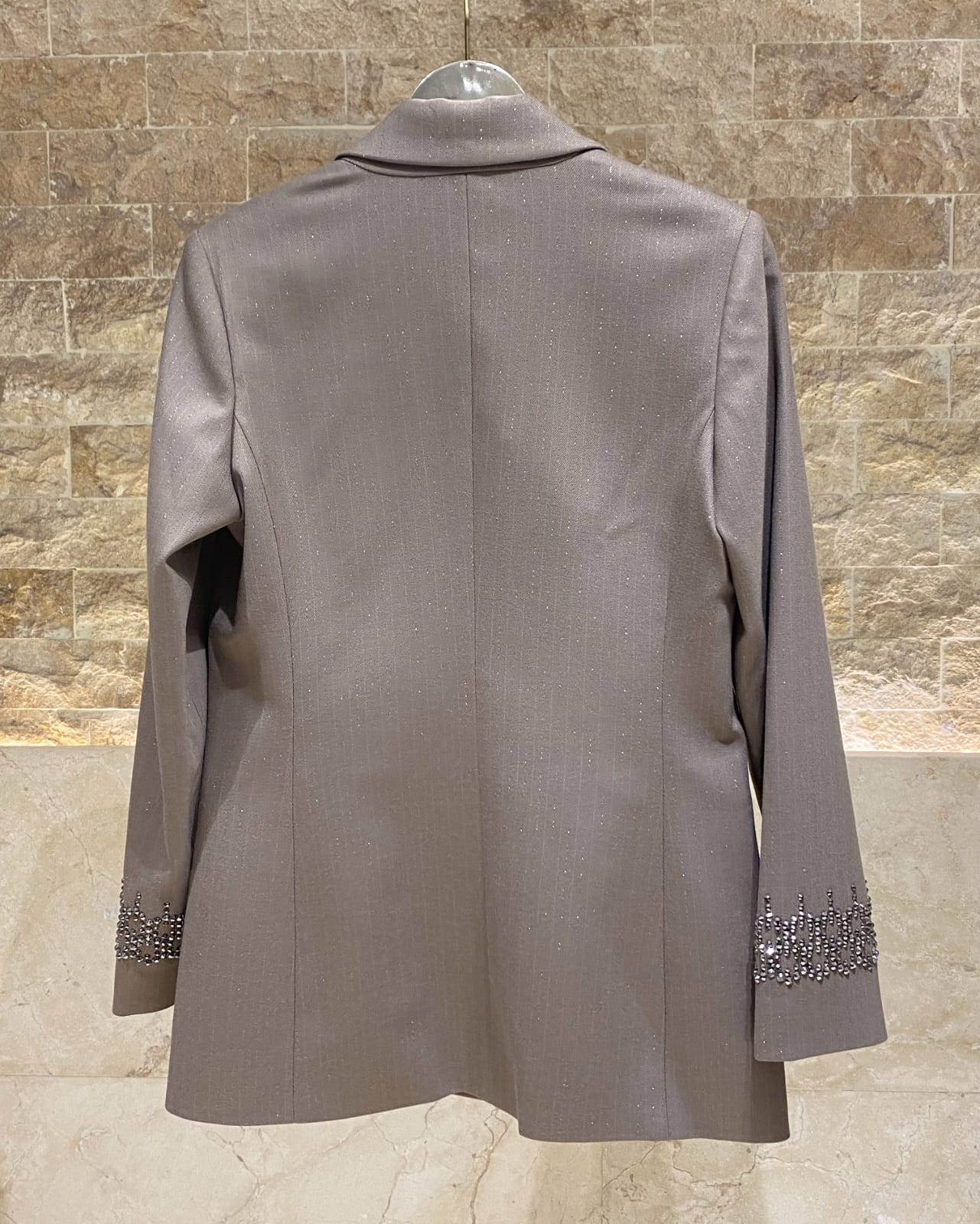 54-1009 Pinstriped Jacket - Brown Loft
