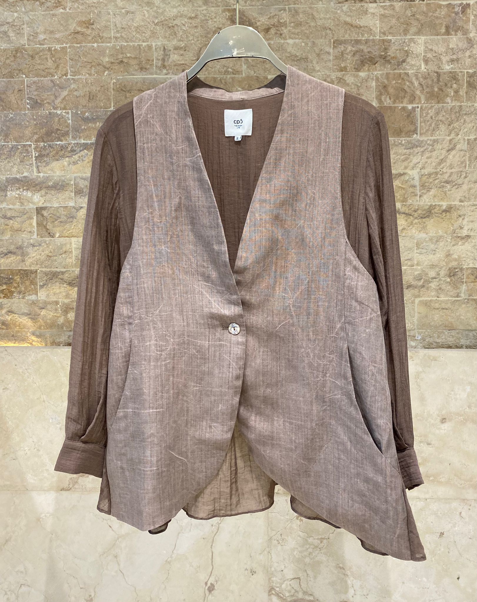 26S-5089/8090 Waistcoat Jacket and Pants - Brown Loft