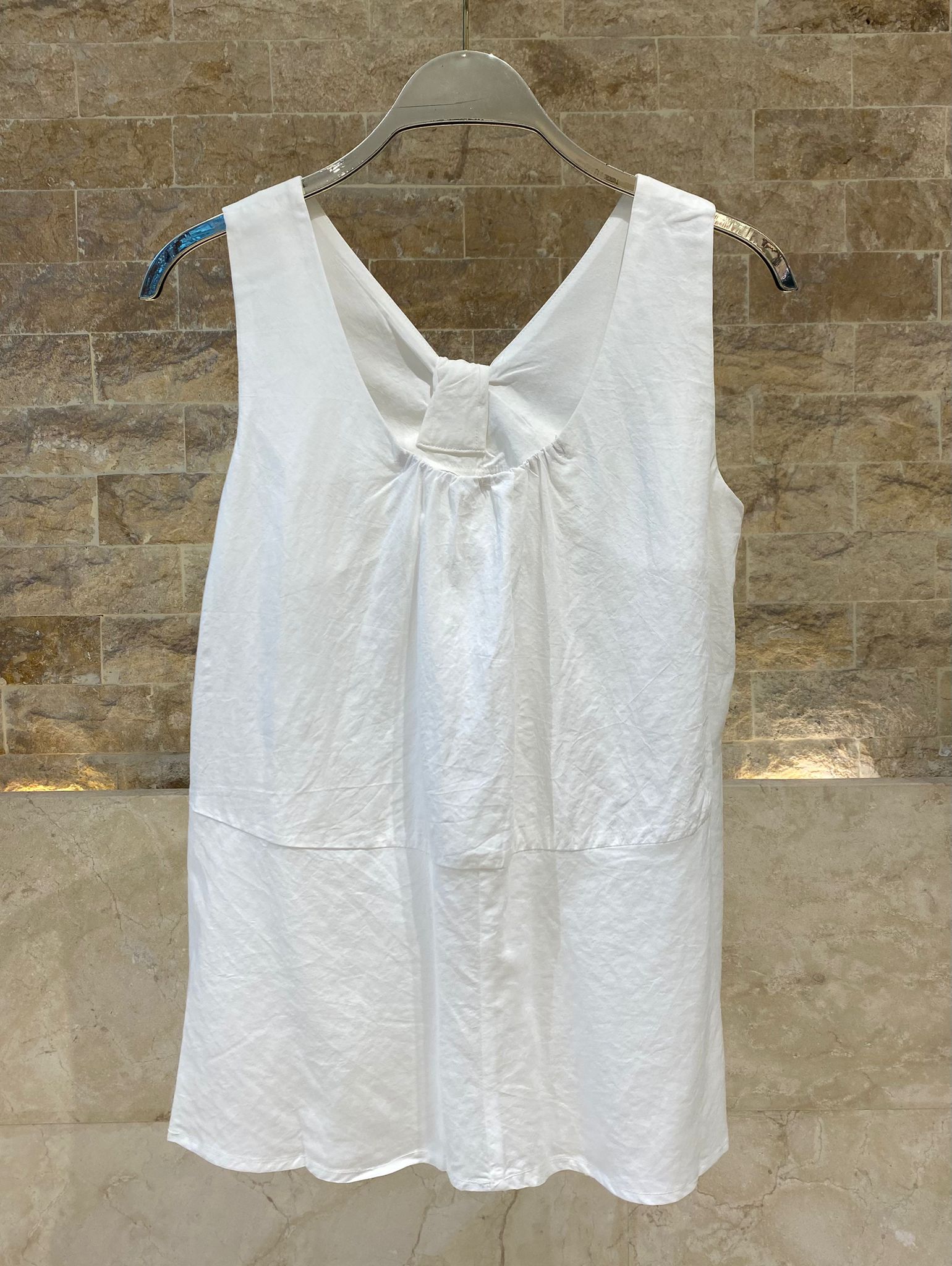 26S-1030 V Neck Sleeveless Tencel Top