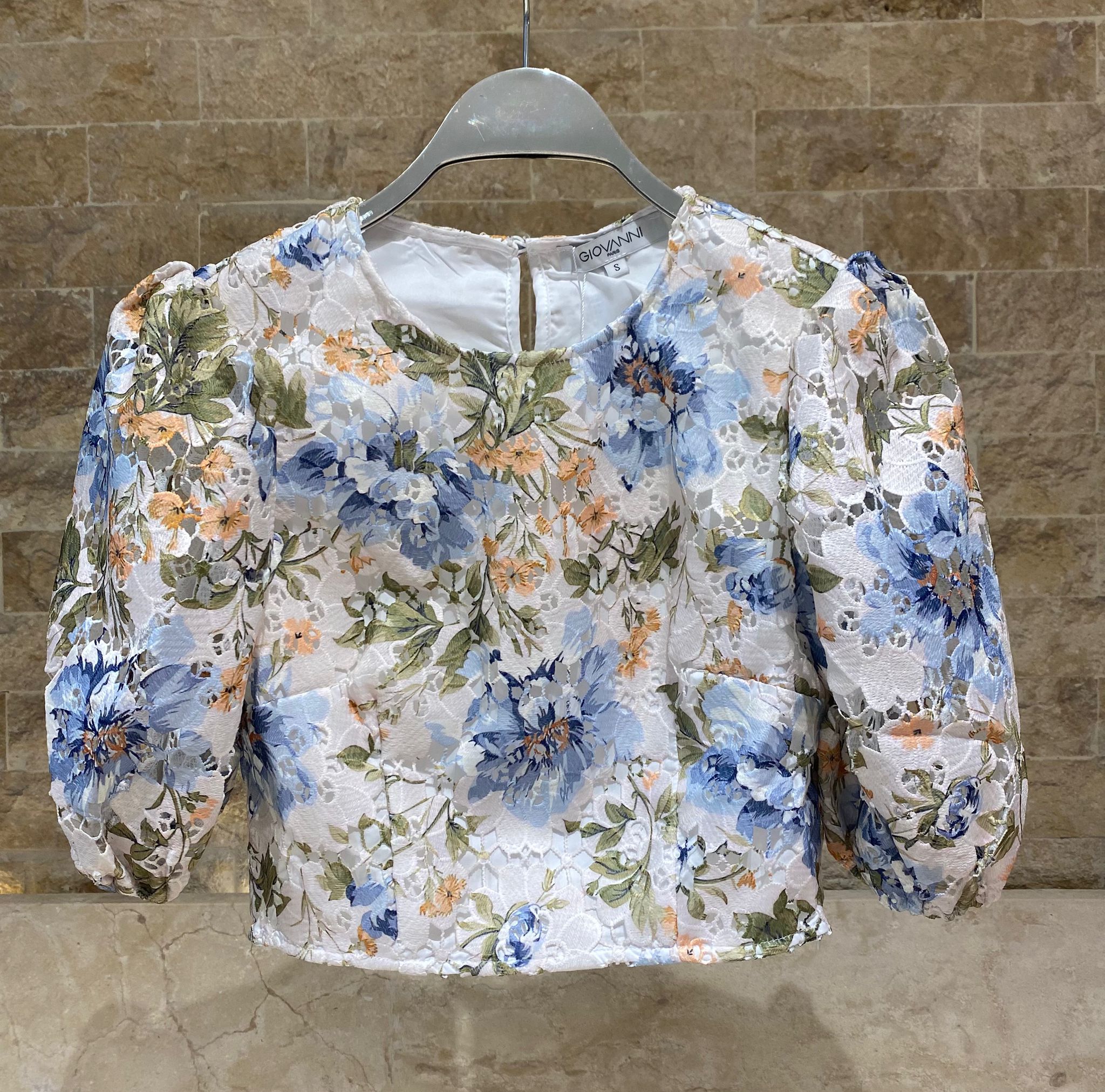 Valentine/Solene Floral Eyelet Lace Top and Pants - Brown Loft