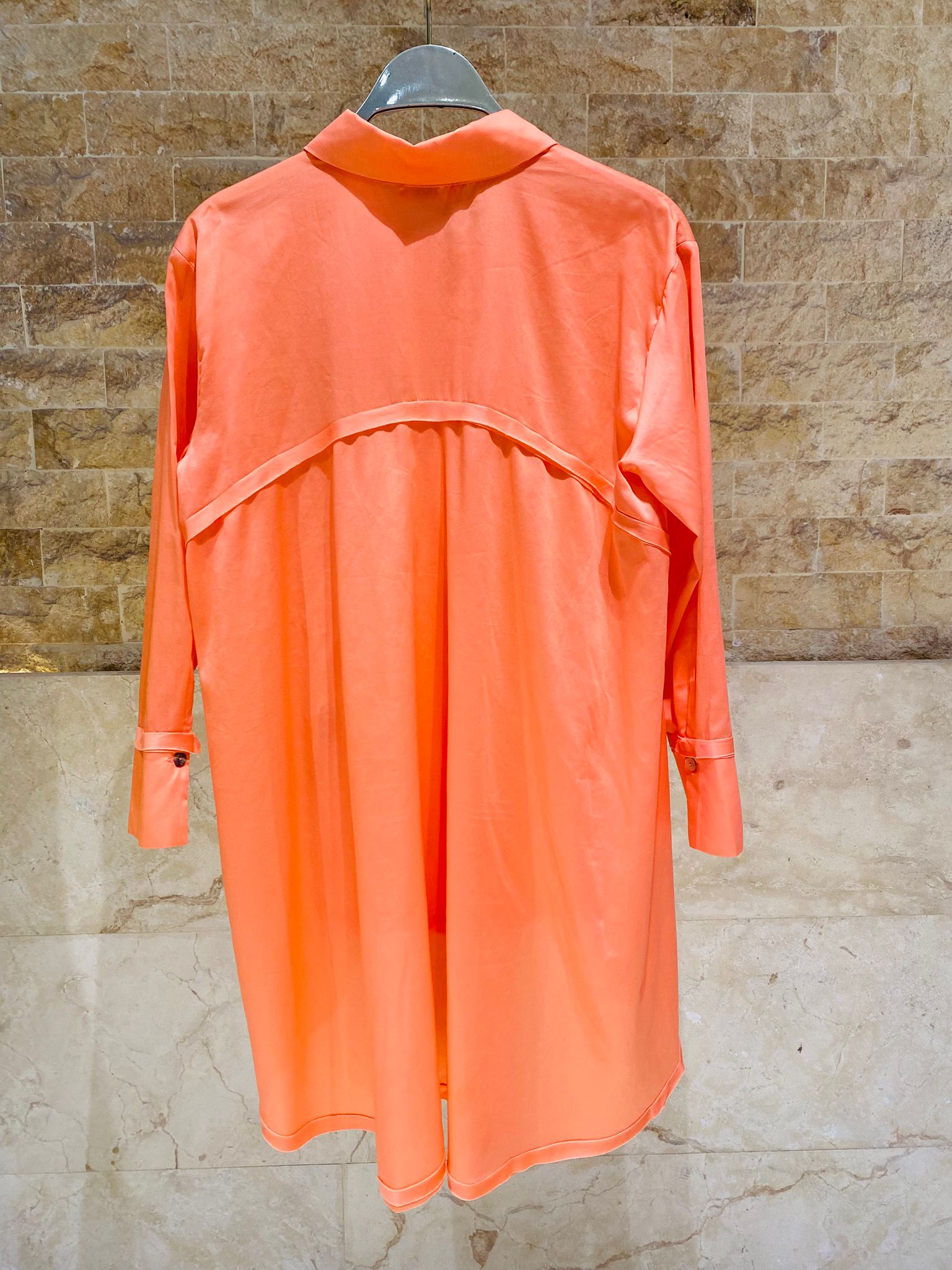 Oversized High Low Shirt 26SS-BZ321 - Brown Loft