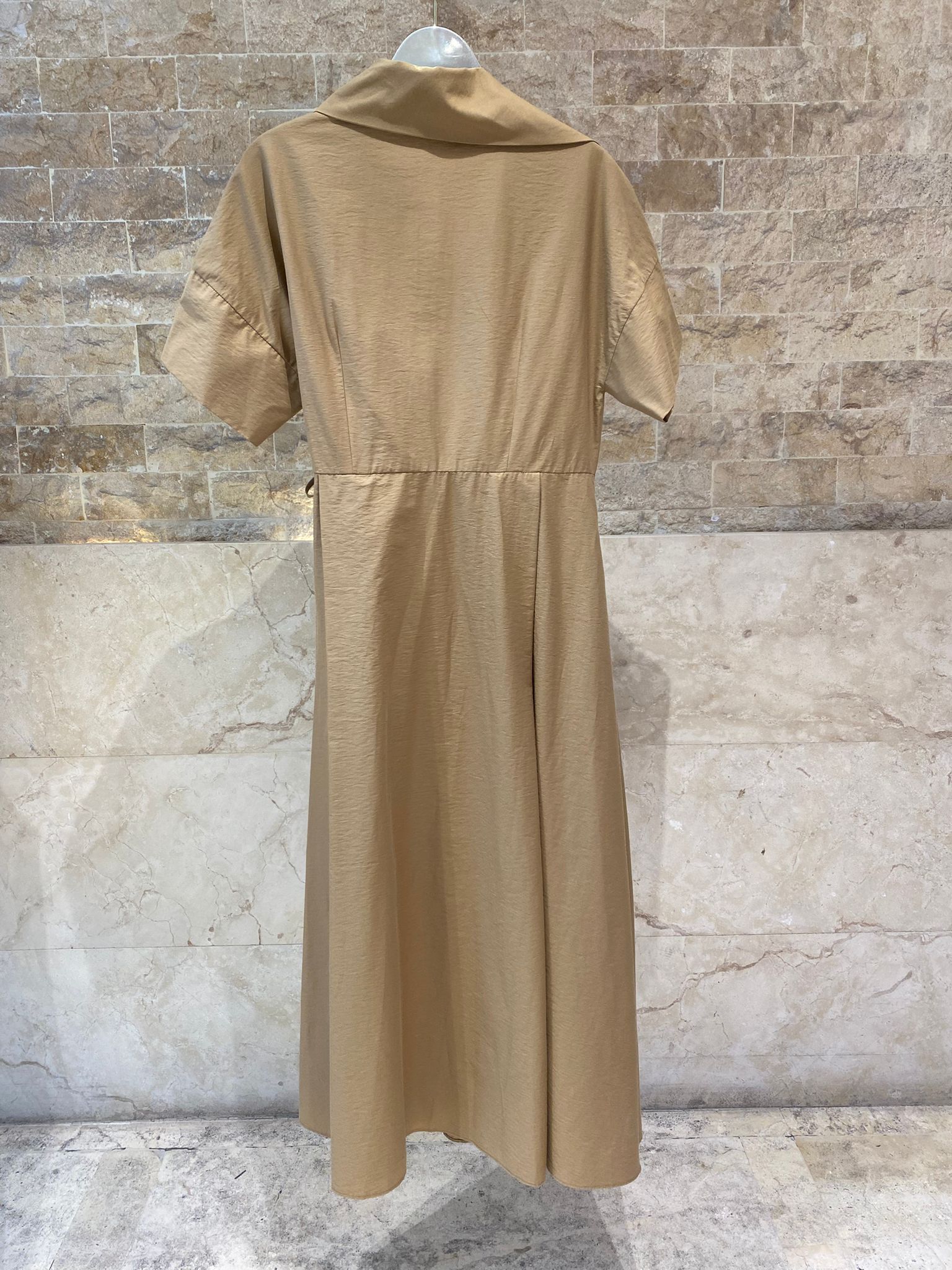 Trench Style Wrap Midi Dress 26SS-BZ2144 - Brown Loft