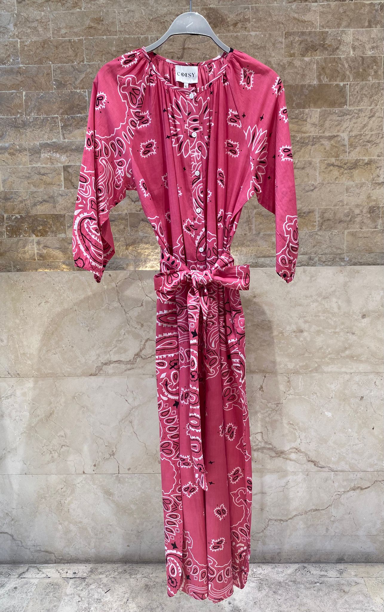 Bandana Paisley Print Long Dress - Brown Loft