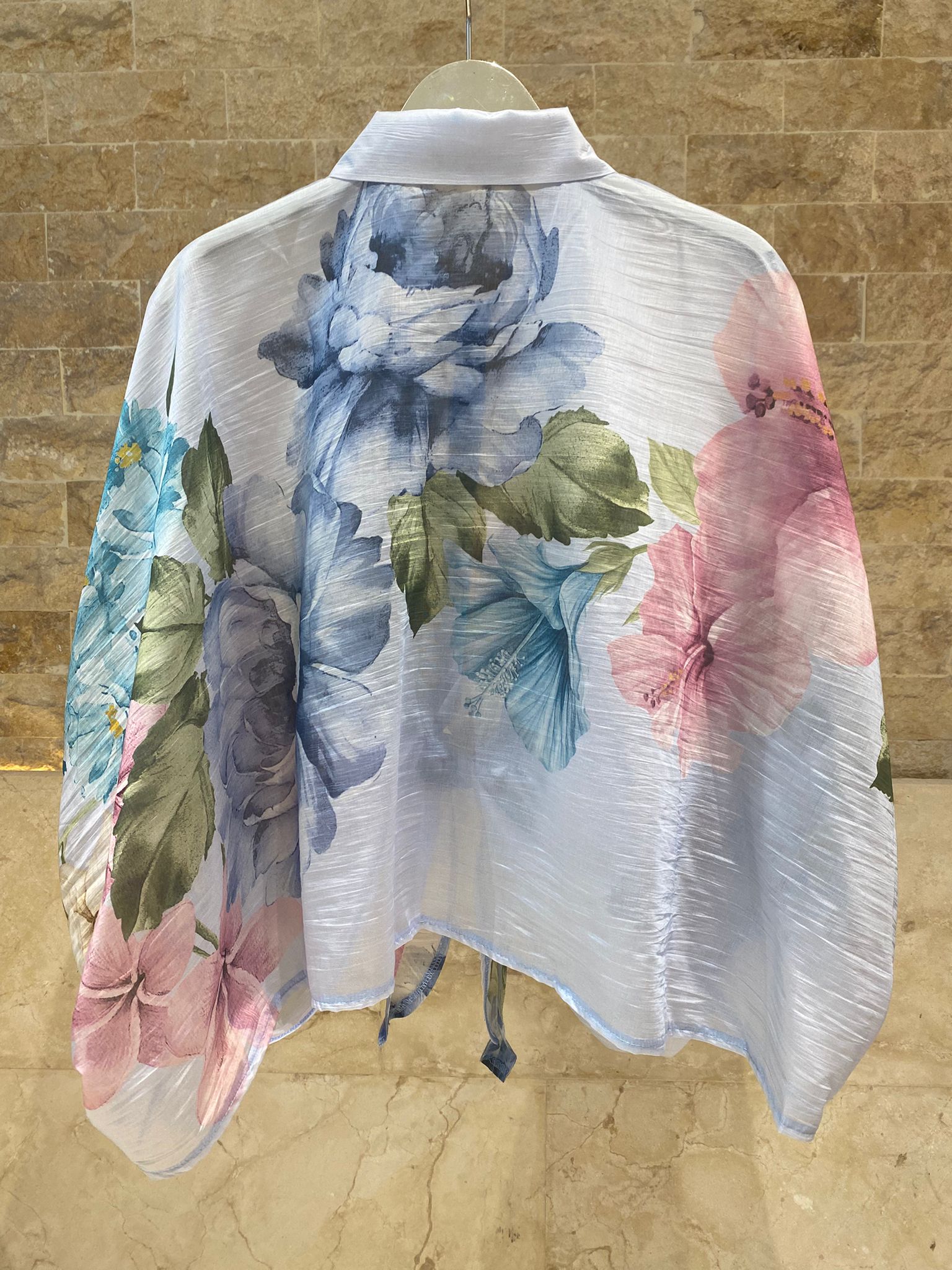 KD8971-7 Blossom Floral Print Shirt - Brown Loft
