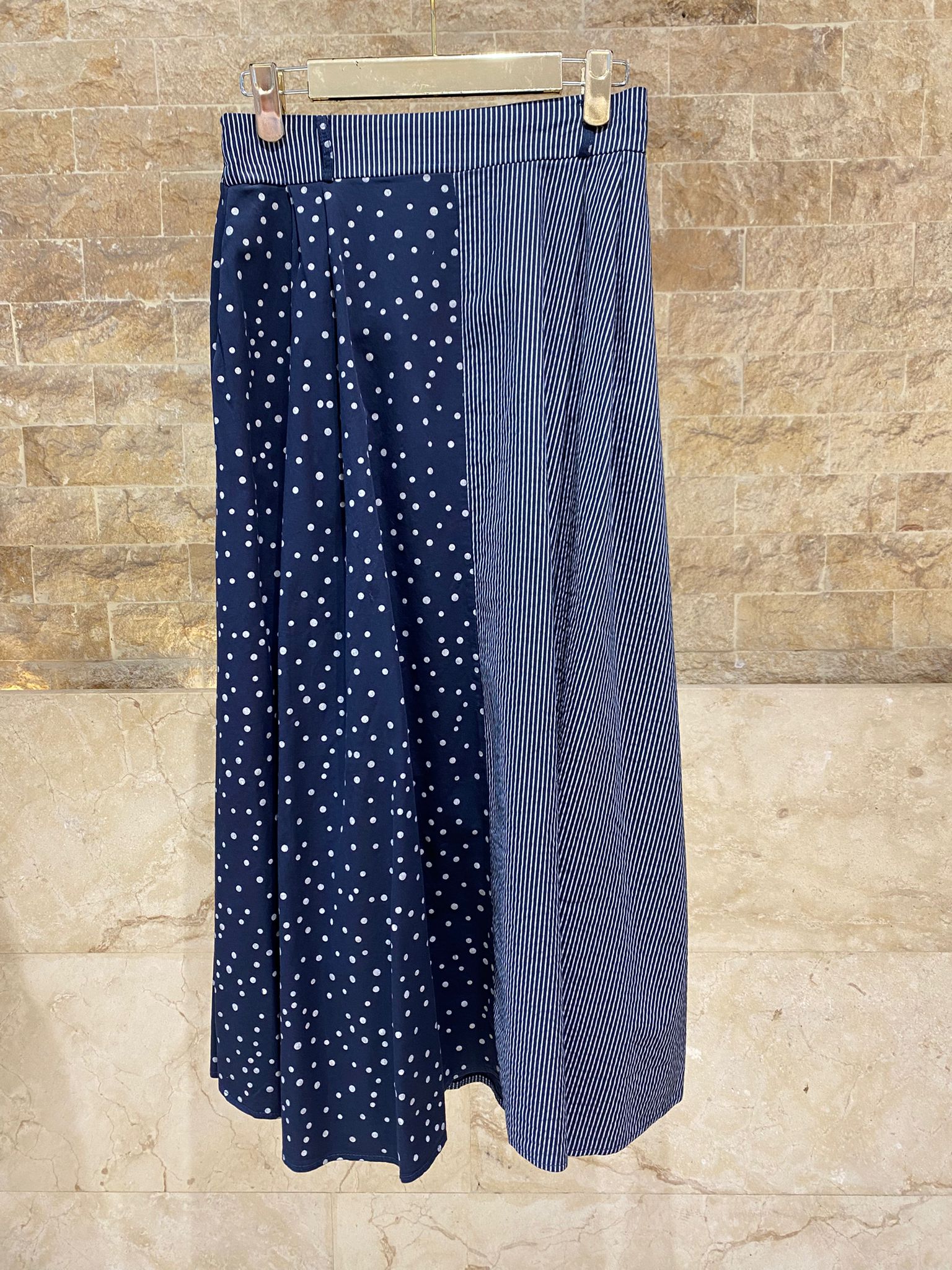 TDM13626-4 Flared Pleated Midi Skirt