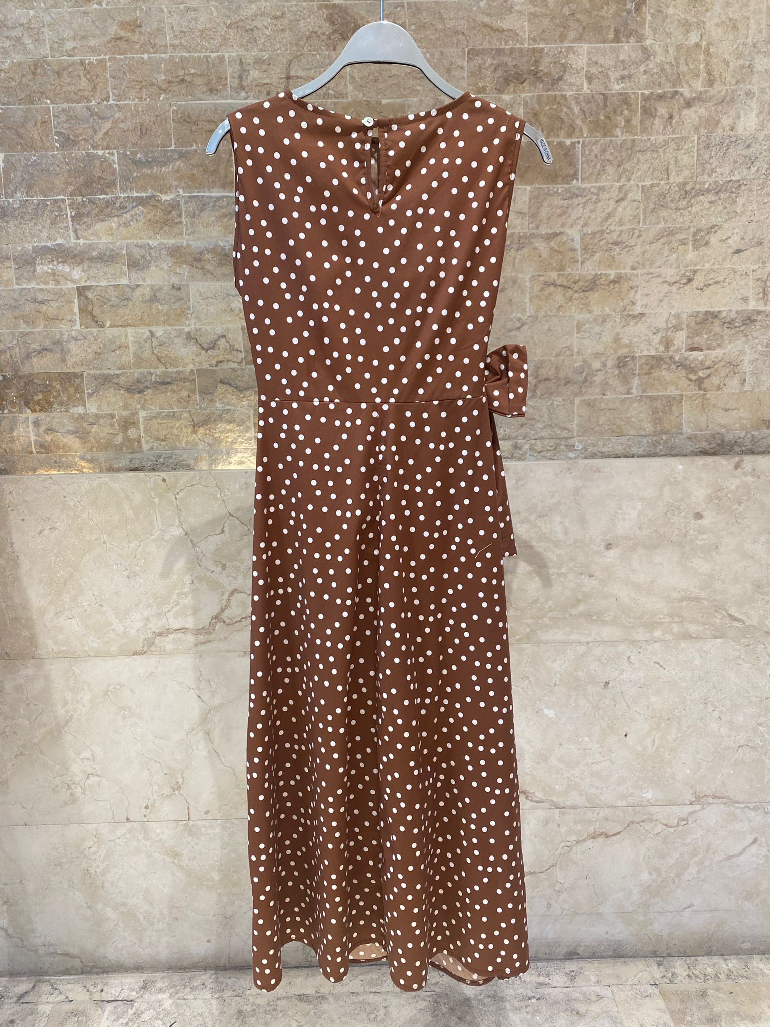 Polka Dot Sleeveless Dress TDM27125PC