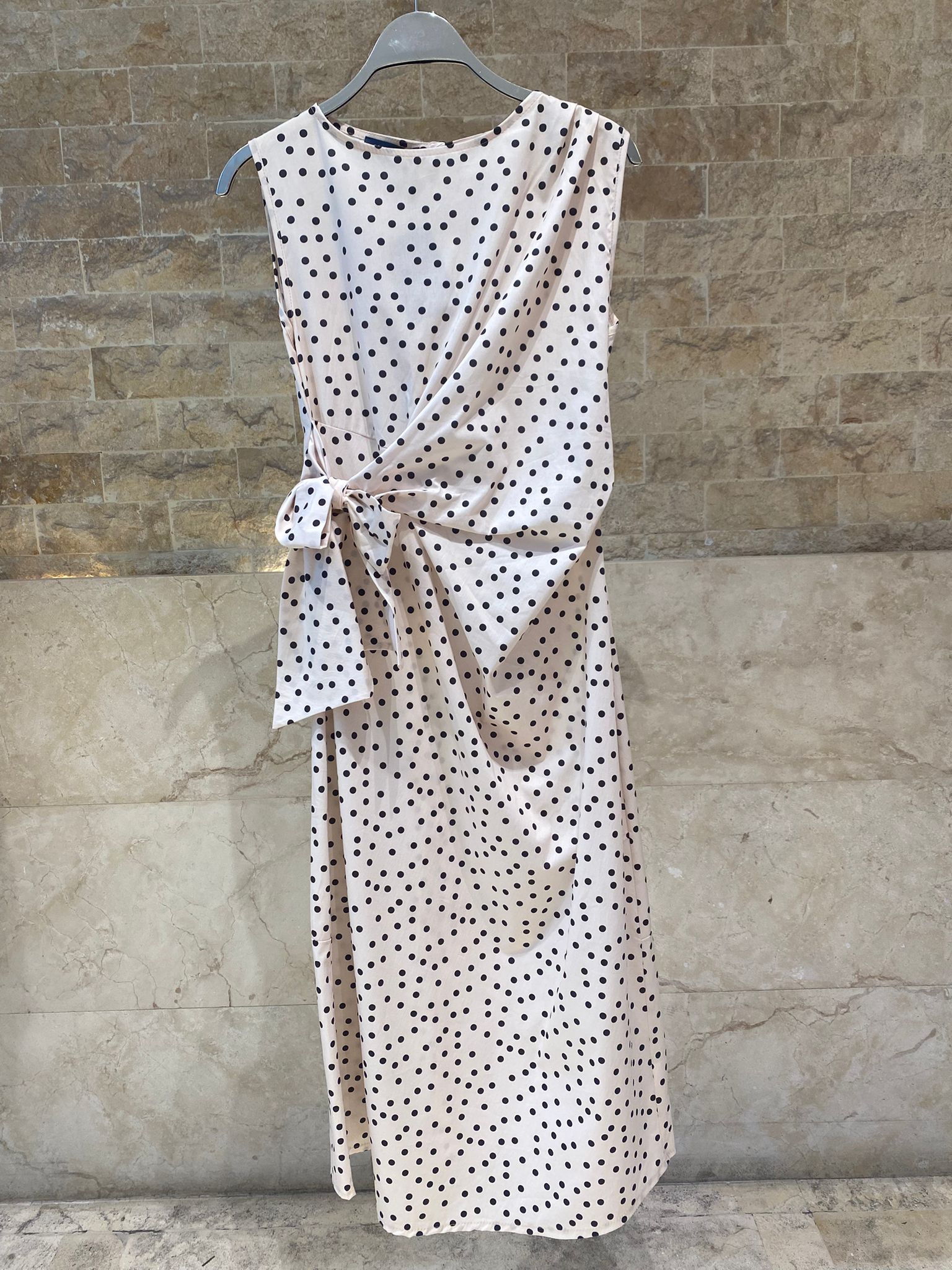 Polka Dot Sleeveless Dress TDM27125PC