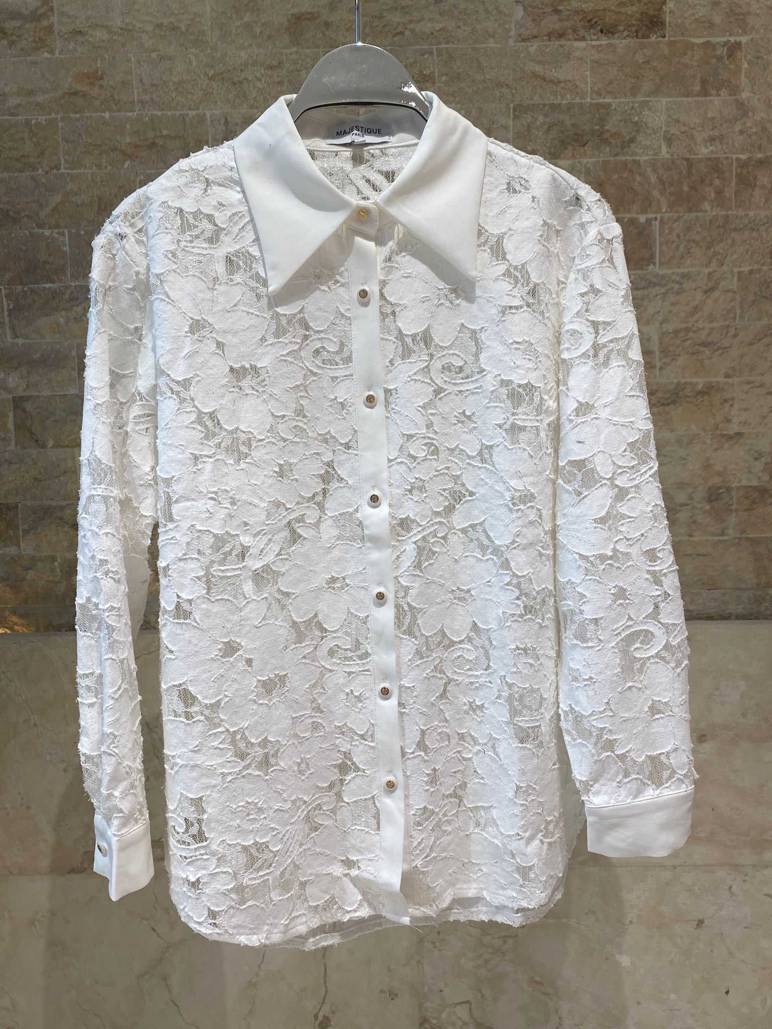 Floral Lace Structured Shirt MJ254848
