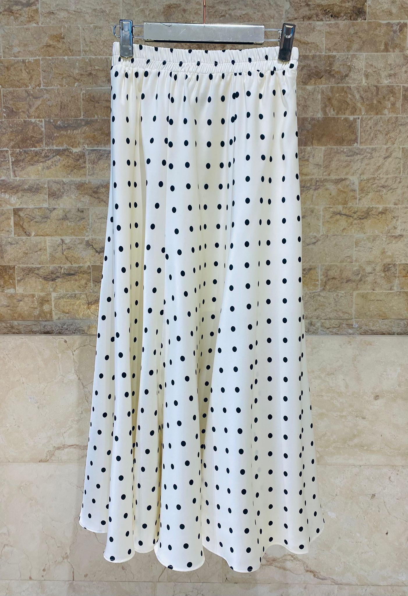 Polka Dot Satin Skirt 08152-7