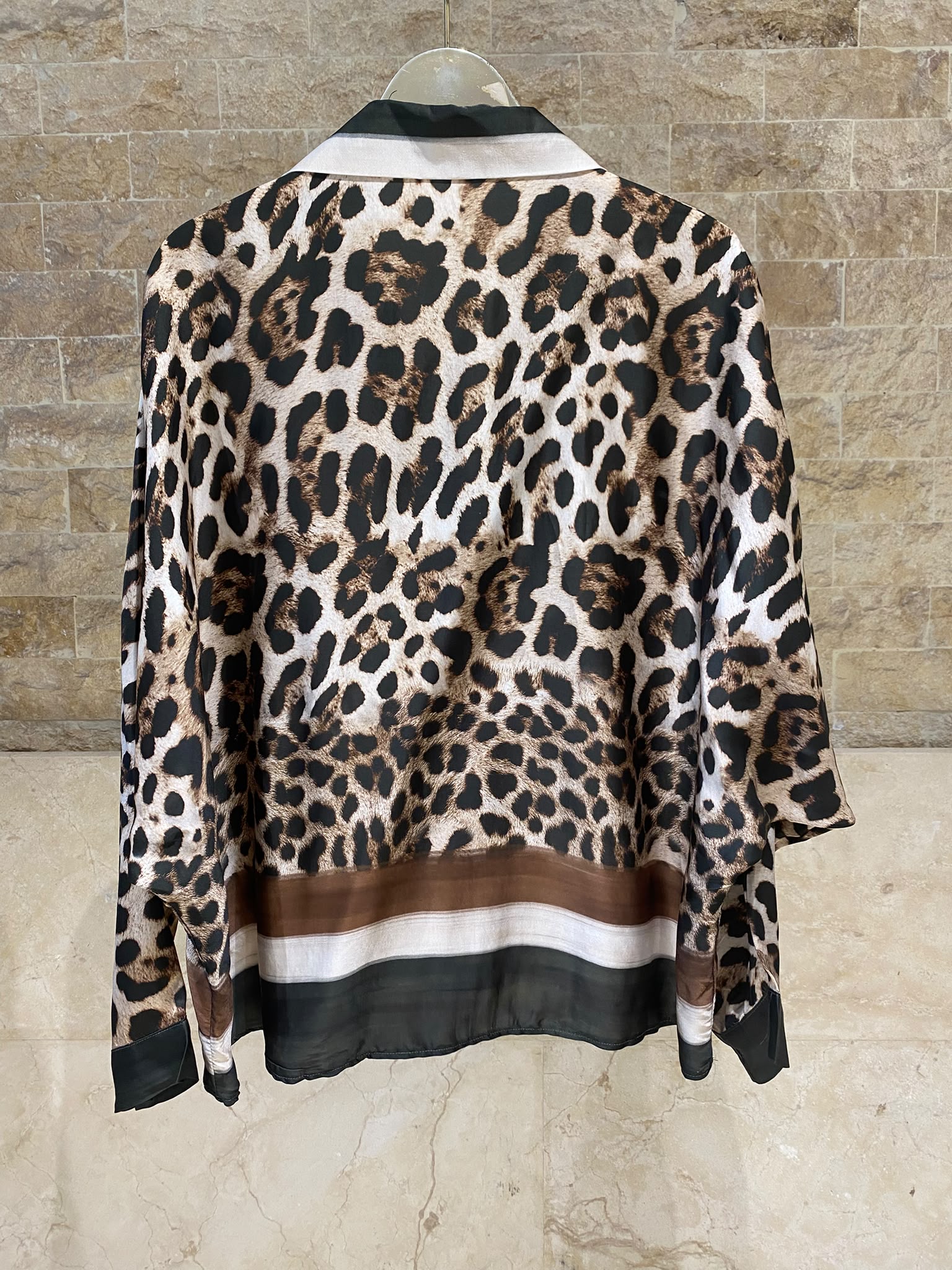 Leopard Printed Satin Top and Pants Set KD9233/7789VS-42