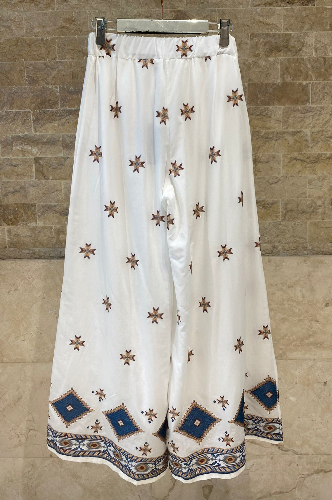 Star Embroidered Cotton Shirt and Pants Set TDM50722/27224