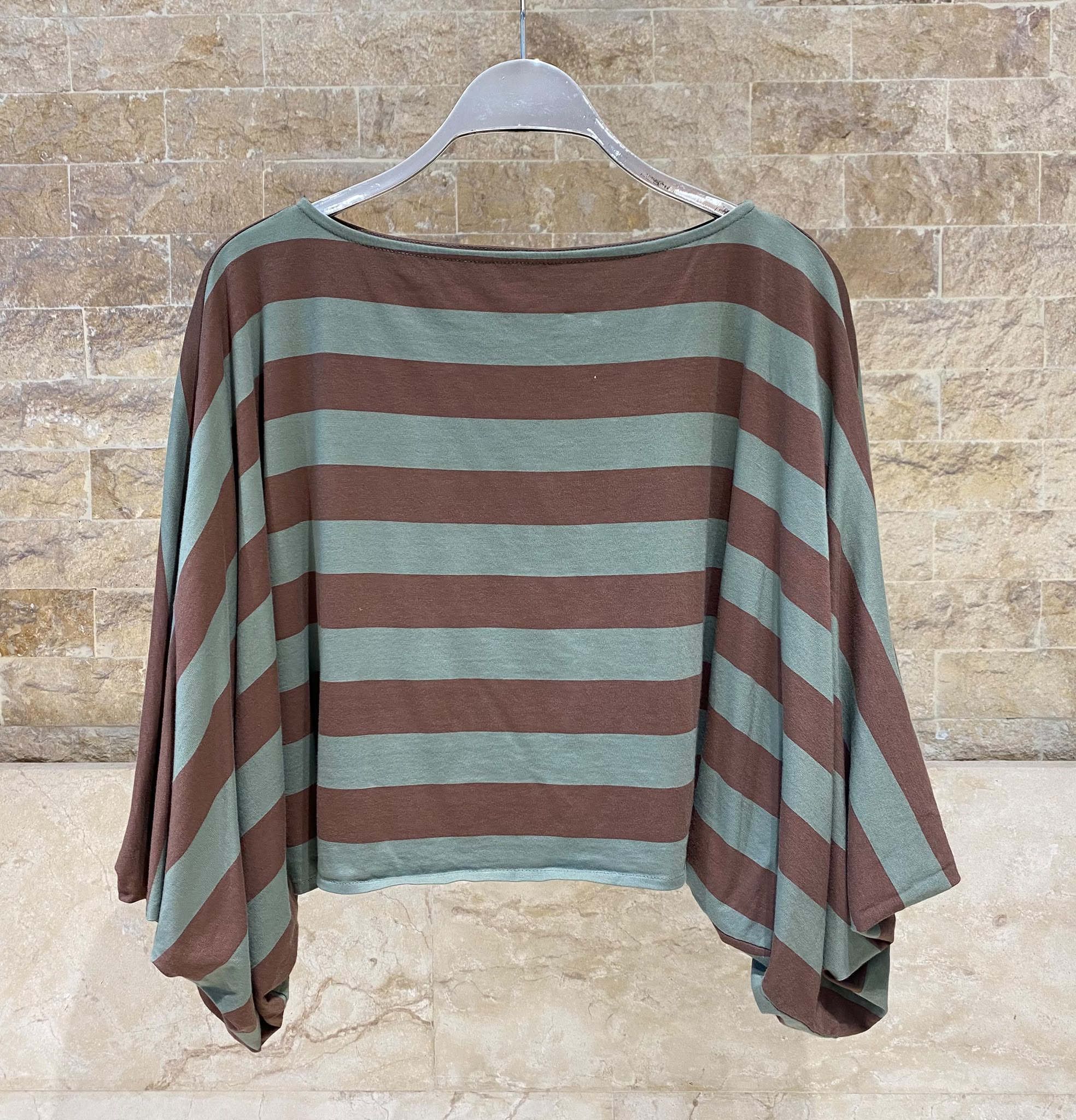 Horizontal Stripes Cropped Top TDM28126-5