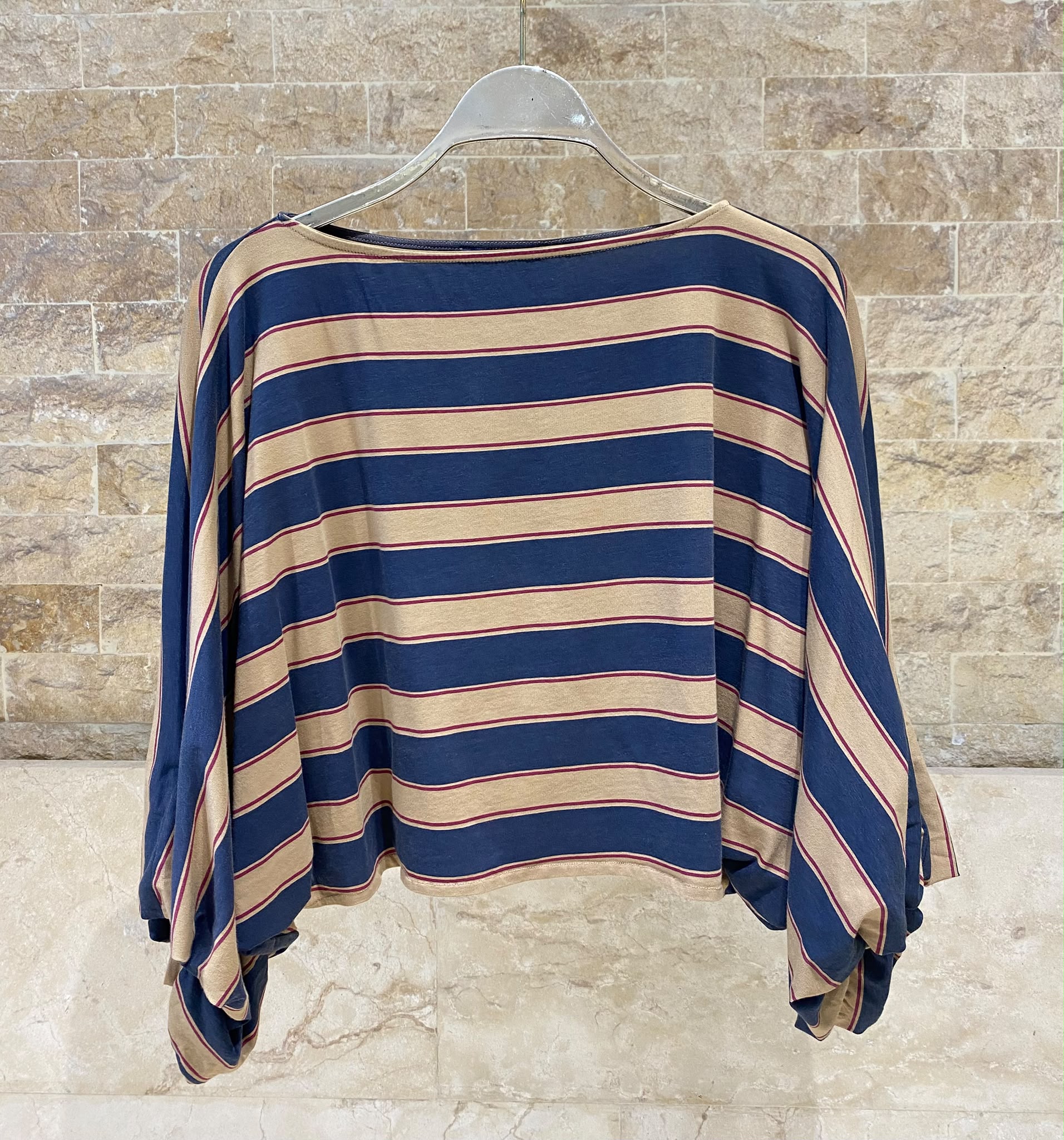 Horizontal Stripes Cropped Top TDM28126-5