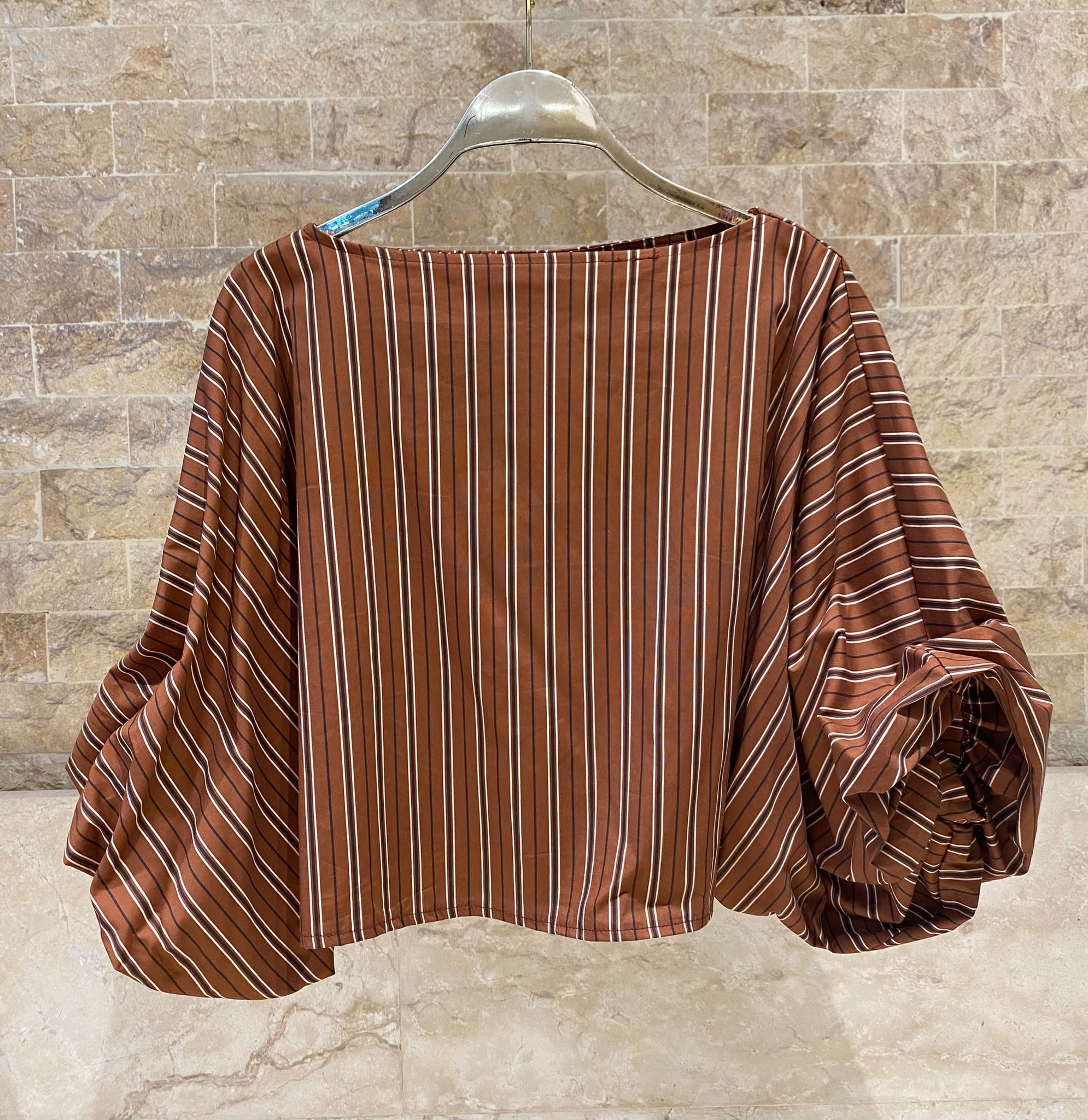 Vertical Stripes Cropped Top TDM28126-7