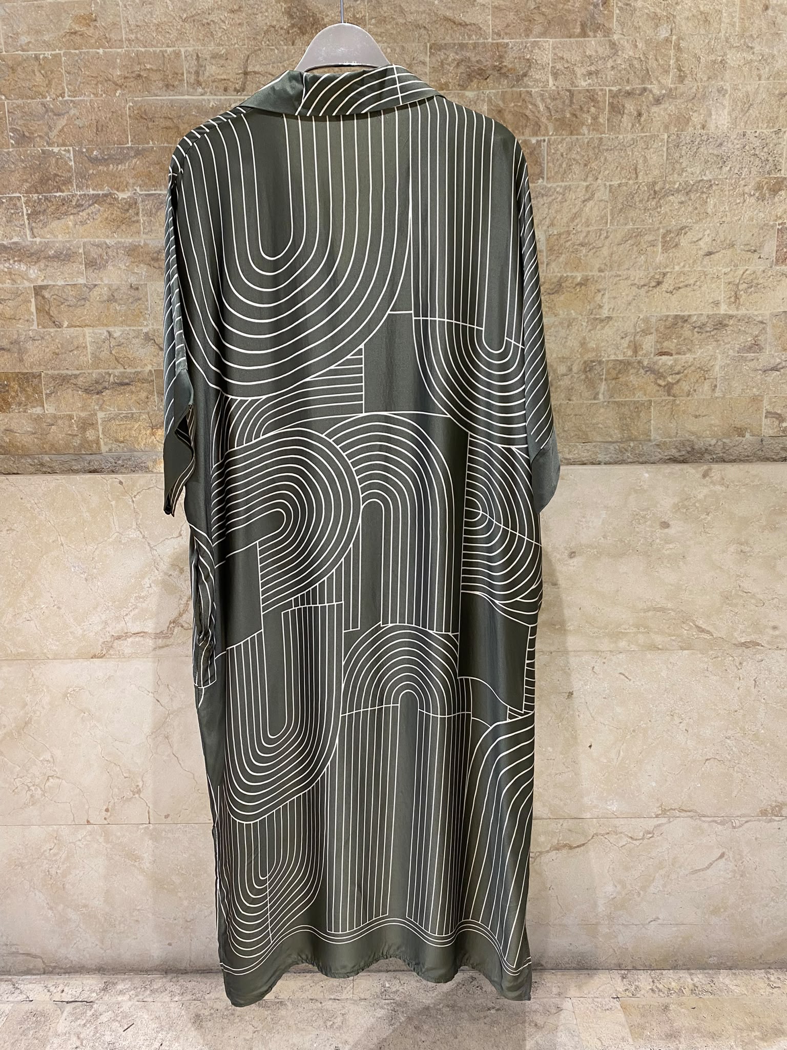 KD9702VS-29 Geometric Print Oversized Dress