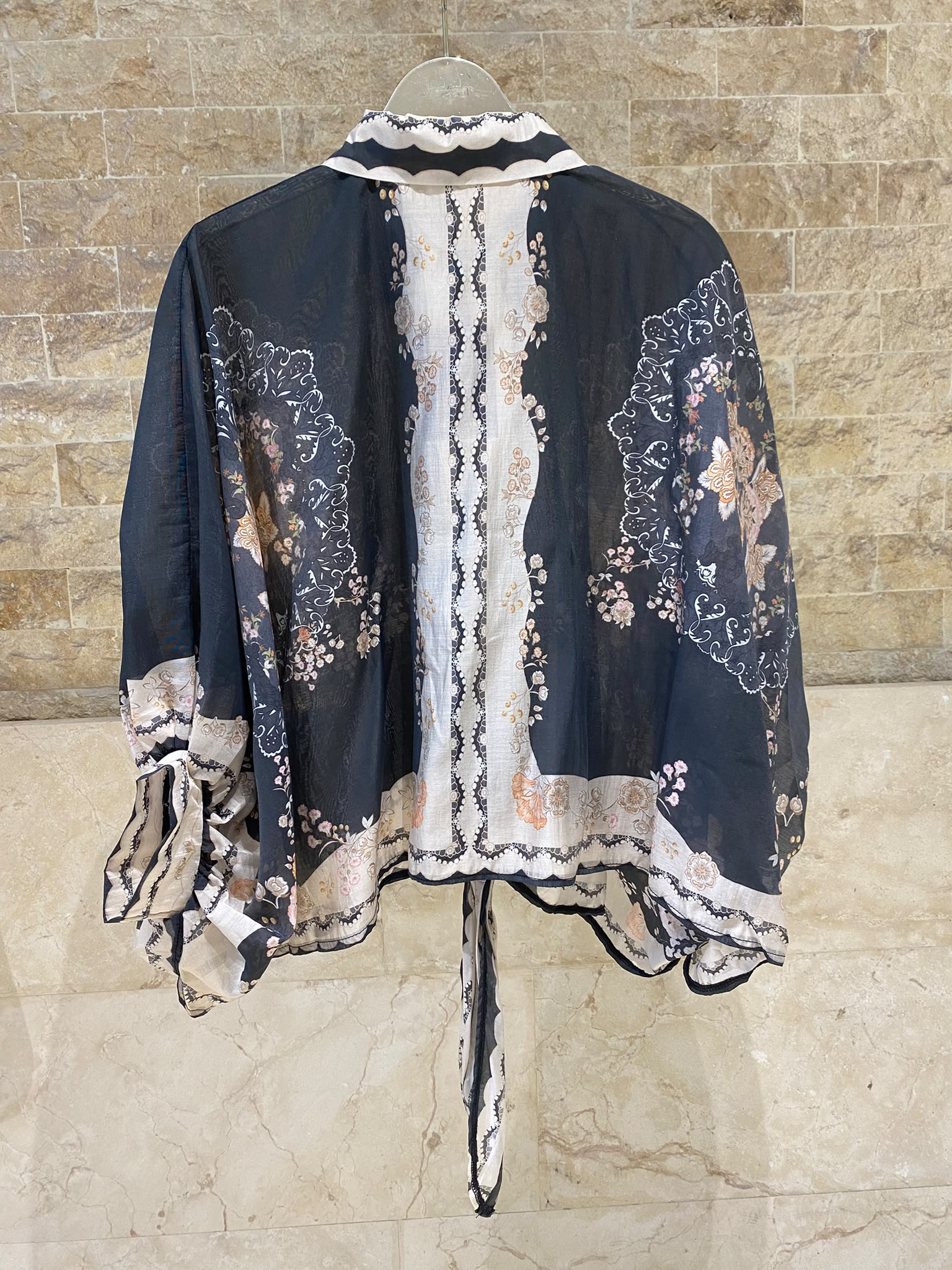 Oversized Midnight Garden Print Shirt KD88001TC